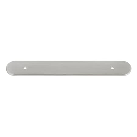 Gliderite Hardware 7-1/4 in. Satin Nickel Rounded Back Plate 5-1/16 in. Center to Center - 7343-128-SN, 5PK 7343-128-SN-5